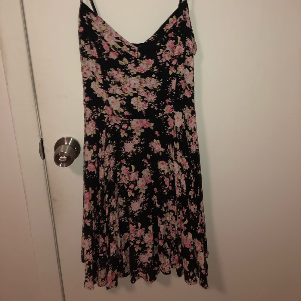 Black floral dress